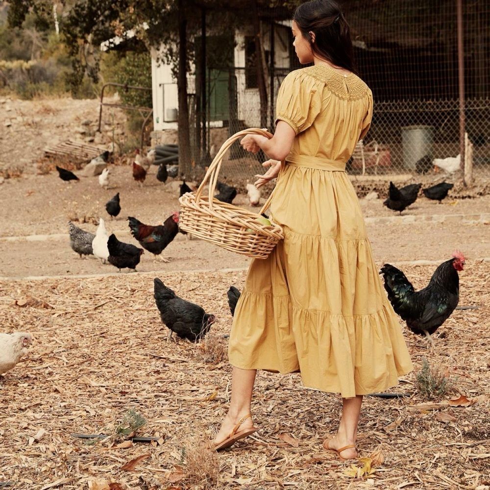 NWT DÔEN Gilda Dress in Wheat - Picture 2 of 13